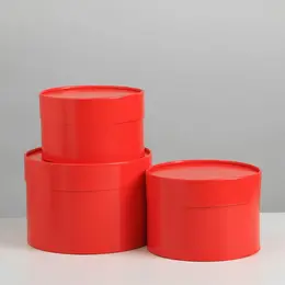 Набор коробок 3 в 1 красный, упаковка подарочная, 16 х 16 х 10 - 13 х 13 х 8.5 см