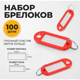 Набор бирок для ключей на кольце