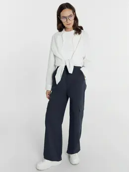 Брюки женские карго в графитово-сером цвете