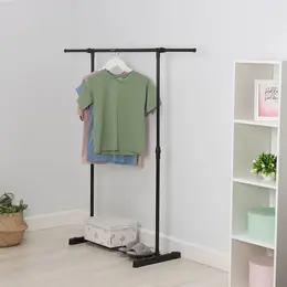 Вешалка - стойка напольная для одежды , с полкой для обуви, 90(150)×42×90(150) см, черная