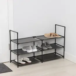 Полка для обуви , 3 яруса, 90×30×57 см, черная