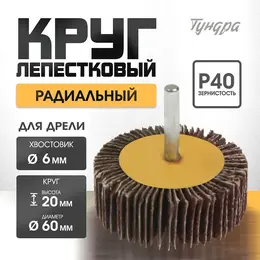 Круг лепестковый радиальный , 60×20×6 мм, р40 Круг лепестковый радиальный , 60×20×6 мм, р40