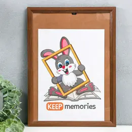 Фоторамка для фото 25×35 см keep memories, bend, сосна, мокко, 17 мм, (пластиковый экран)