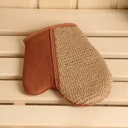 Мочалка из рами, варежка с хлопком, 18×21 см Мочалка из рами, варежка с хлопком, 18×21 см
