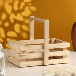 Подарочный ящик, 24.5×14.5×20.5 см, деревянный, цвет натуральный Подарочный ящик, 24.5×14.5×20.5 см, деревянный, цвет натуральный
