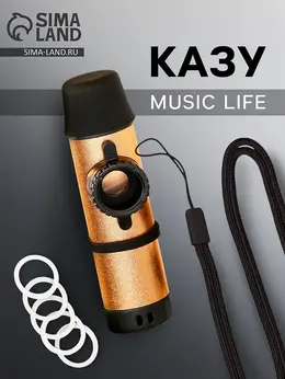 Казу музыкальный инструмент , золотистый
