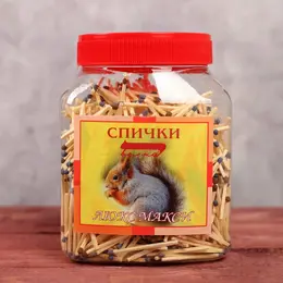Спички люкс наполнением 1100 шт. пэт-банка