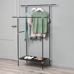 Вешалка - стойка напольная для одежды , напольная, 2 перекладины, 160×45×169 см, черная