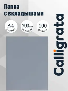 Папка с 100 вкладышами а4, 700 мкм, , текстура