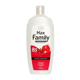 Семейный шампунь "MaxFamily" для всех типов волос ГРАНАТ, 700 мл Семейный шампунь "MaxFamily" для всех типов волос ГРАНАТ, 700 мл