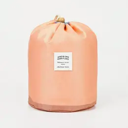 Косметичка-мешок дорожная на завязке, с кошельком, розовая Косметичка-мешок дорожная на завязке, с кошельком, розовая