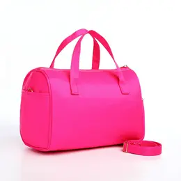 Косметичка-сумка на молнии, с подкладкой, ручками, малиновая Косметичка-сумка на молнии, с подкладкой, ручками, малиновая