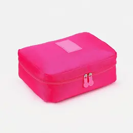 Косметичка - органайзер дорожная на молнии, с карманами, малиновая Косметичка - органайзер дорожная на молнии, с карманами, малиновая