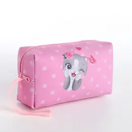 Косметичка-футляр женская с ручкой, маленькая, объемная, для косметики, лекарств, прокладок, розовая Косметичка-футляр женская с ручкой, маленькая, объемная, для косметики, лекарств, прокладок, розовая