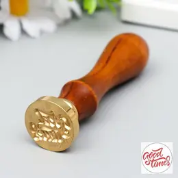 Печать для сургуча с деревянной ручкой good times, 9×2.5×2.5 см