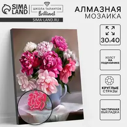Алмазная мозаика с частичным заполнением на подрамнике