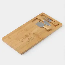 Набор для подачи сыра cheese, 3 ножа, доска 38×18.5 см, бамбук