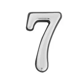 Цифра дверная 7 , пластиковая, цвет хром, клеевая основа, 1 шт. Цифра дверная 7 , пластиковая, цвет хром, клеевая основа, 1 шт.