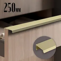 Ручка rt001au, l=250 мм, м/о 192 мм, цвет сатиновое золото Ручка rt001au, l=250 мм, м/о 192 мм, цвет сатиновое золото