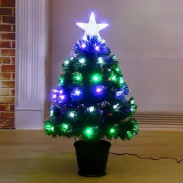 Искусственная елка с гирляндой led настольная
