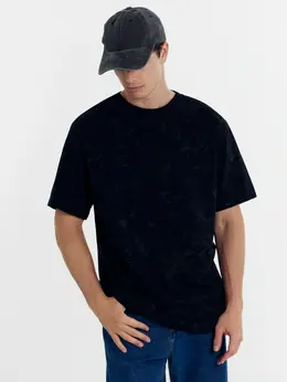 Футболка мужская фиолетово-черная с разводами