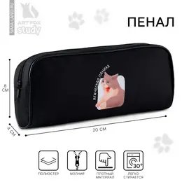 Пенал школьный, текстиль, 8×20×4 см Пенал школьный, текстиль, 8×20×4 см