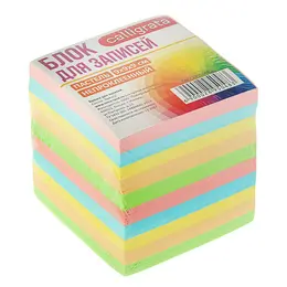 Блок бумаги для записей calligrata, 9×9×9 см, 80 г/м², непроклеенный, цветной, пастель Блок бумаги для записей calligrata, 9×9×9 см, 80 г/м², непроклеенный, цветной, пастель