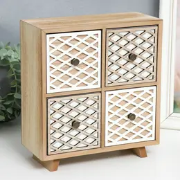 Шкатулка для украшений, косметики дерево 4 ящика Шкатулка для украшений, косметики дерево 4 ящика