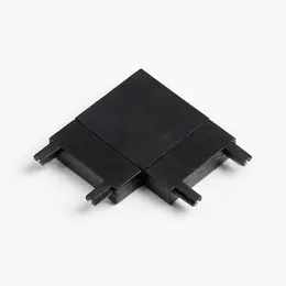 Коннектор ультратонкий г-образный ultra, черный, 3.6×3.6×0.6 см
