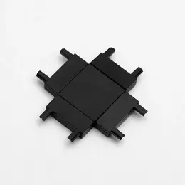 Коннектор ультратонкий х-образный ultra, черный, 4.6×4.6×0.6 см