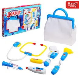 Игровой набор медсестры , 8 предметов с сумкой, свет, звук