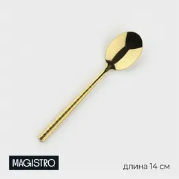 Ложка чайная magistro kolos, длина 14 см, нержавеющая сталь, цвет золотой