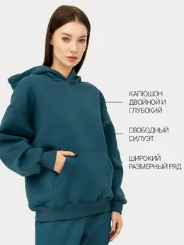 Худи женское в бирюзовом оттенке