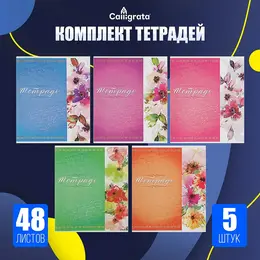 Набор тетрадей, 48 листов в клетку,