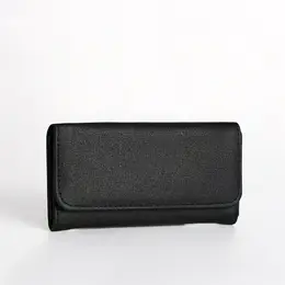 Кошелек женский на кнопке, 18.5×2.5×9 см, черный Кошелек женский на кнопке, 18.5×2.5×9 см, черный