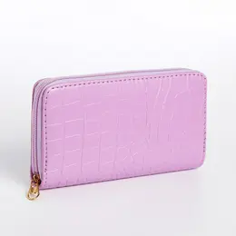 Кошелек женский на молнии, 19.5×2.5×10 см, с текстурой, сиреневый Кошелек женский на молнии, 19.5×2.5×10 см, с текстурой, сиреневый