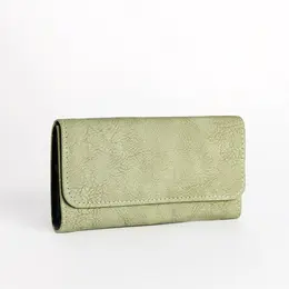 Кошелек женский на кнопке, 18.5×2.5×9 см, зеленый Кошелек женский на кнопке, 18.5×2.5×9 см, зеленый