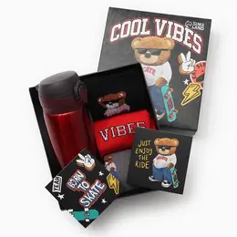 Подарочный набор cool vibes: термос и носки 3 пары, размер 33-35 (20-22 см)