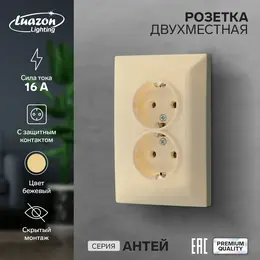 Розетка двухместная luazon lighting