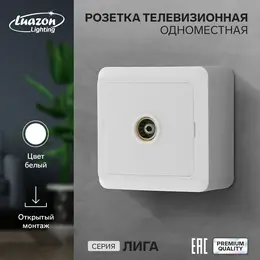 Розетка телевизионная одноместная luazon lighting