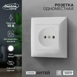 Розетка одноместная luazon lighting