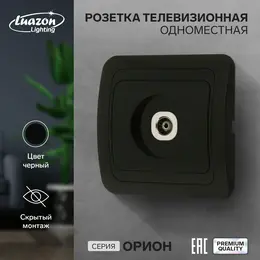 Розетка телевизионная одноместная luazon lighting