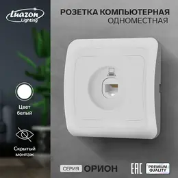 Розетка компьютерная одноместная luazon lighting