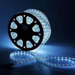 Световой шнур 13 мм, ip65, 100 м, 36 led/м, 220 в, 3w, чейзинг, свечение белое