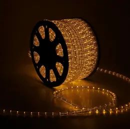 Световой шнур 13 мм, ip65, 100 м, 36 led/м, 220 в, 3w, чейзинг, свечение желтое
