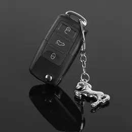 Брелок для ключей на кольце , мустанг, хром