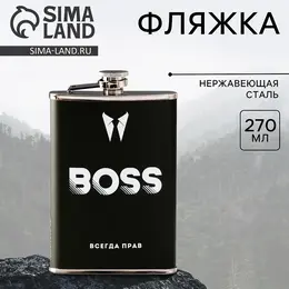 Фляжка, нержавеющая сталь, 270 мл Фляжка, нержавеющая сталь, 270 мл