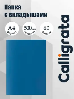 Папка с 60 вкладышами а4, 500 мкм, , текстура