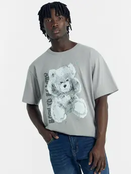 Футболка мужская серая с печатью