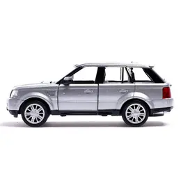 Машина металлическая land rover range rover sport,1:32, открываются двери, инерция, цвет серый Машина металлическая land rover range rover sport,1:32, открываются двери, инерция, цвет серый